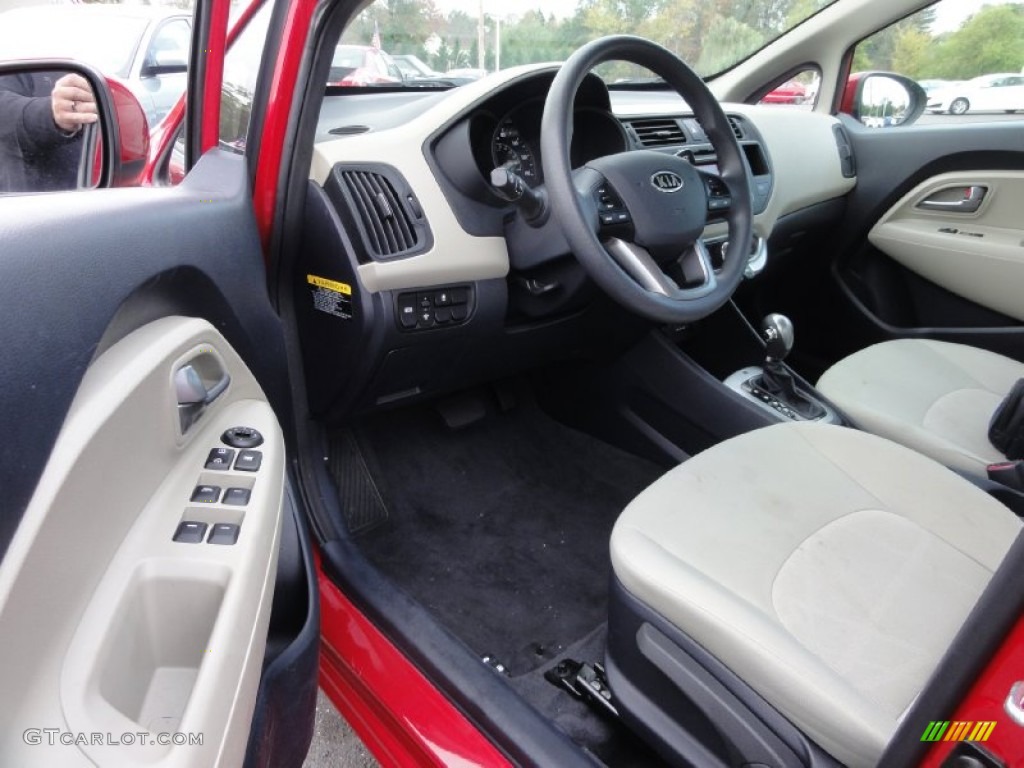 Beige Interior 2012 Kia Rio LX Photo #72219353