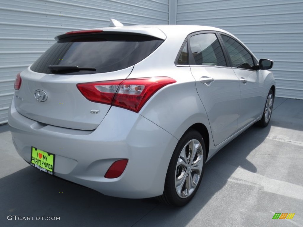 2013 Elantra GT - Shimmering Air Silver / Black photo #3