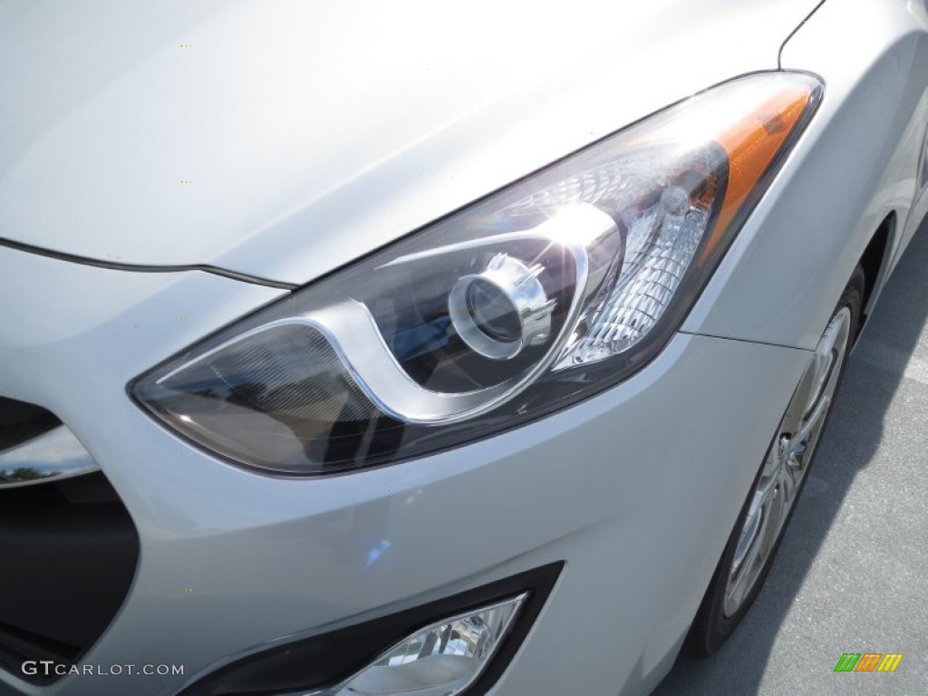 2013 Elantra GT - Shimmering Air Silver / Black photo #8