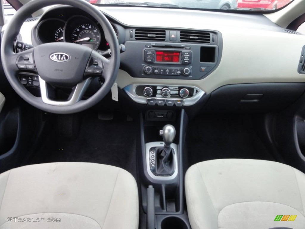 2012 Kia Rio LX Beige Dashboard Photo #72219531