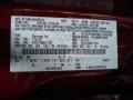 RR: Ruby Red 2013 Ford C-Max Hybrid SEL Color Code