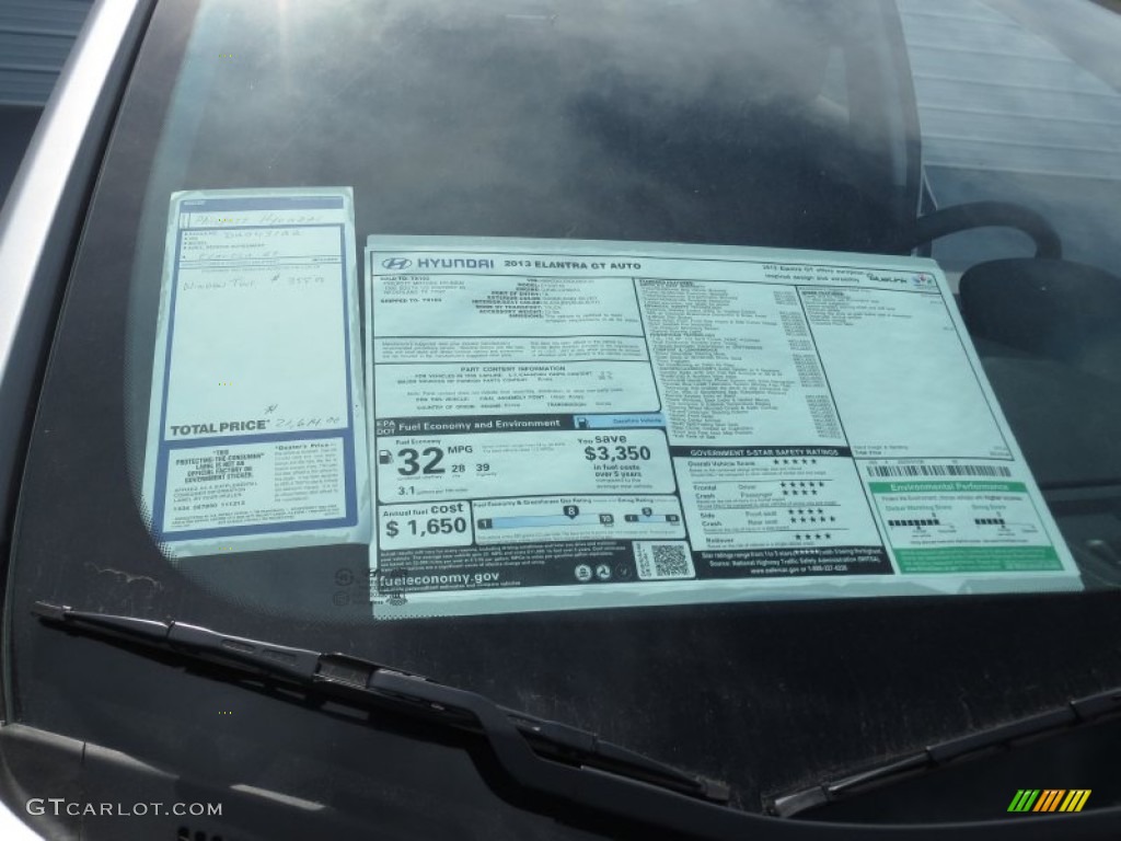 2013 Hyundai Elantra GT Window Sticker Photo #72220130