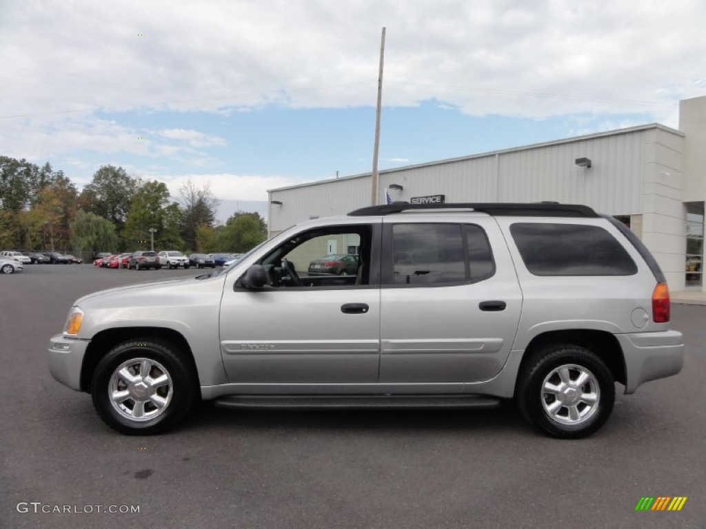 2004 Envoy XL SLT 4x4 - Liquid Silver Metallic / Medium Pewter photo #9