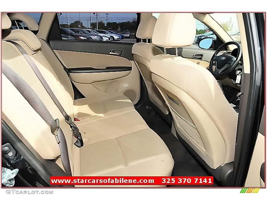 2009 Elantra Touring - Black Pearl / Beige photo #20