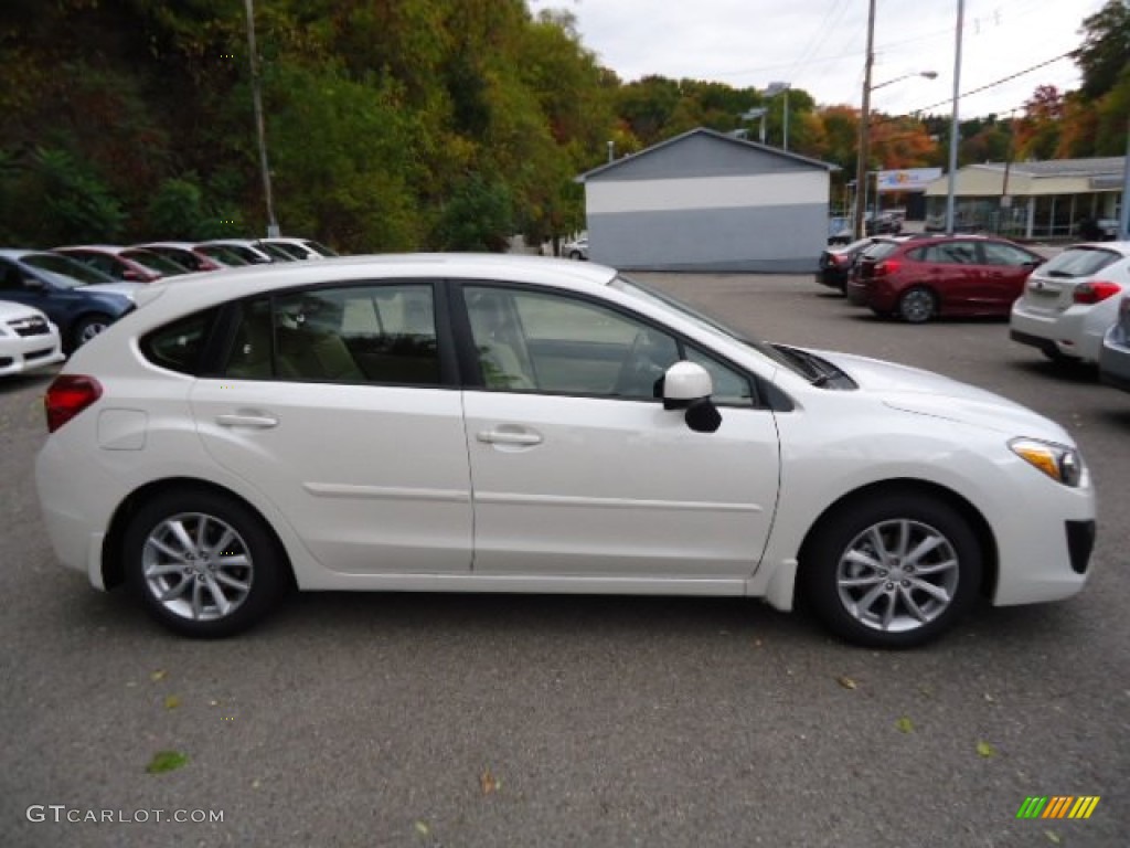 Satin White Pearl 2013 Subaru Impreza 2.0i Premium 5 Door Exterior Photo #72221468
