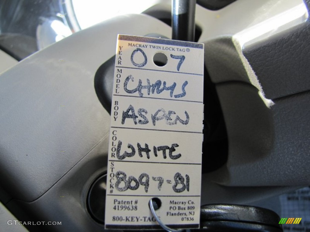 2007 Aspen Limited HEMI 4WD - Cool Vanilla White / Dark Slate Gray/Light Slate Gray photo #30