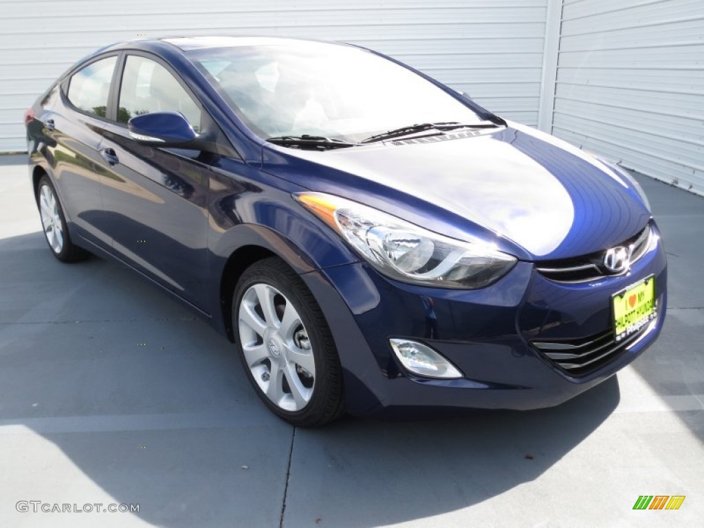 2013 Elantra Limited - Indigo Night / Gray photo #1