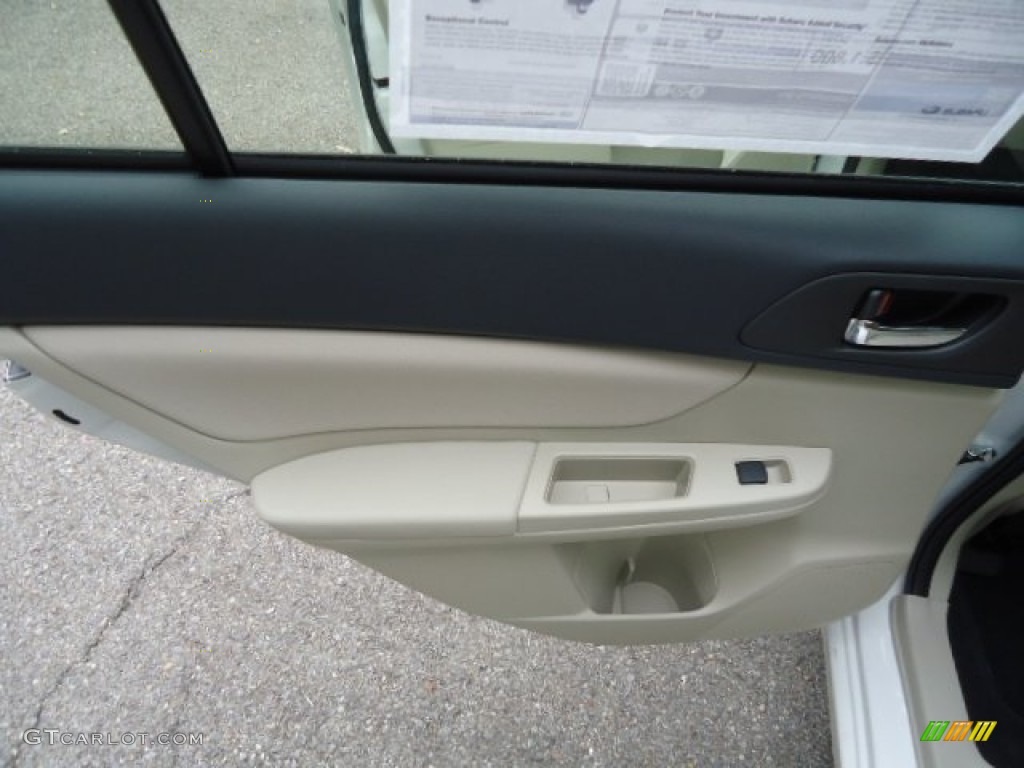 2013 Subaru Impreza 2.0i Premium 5 Door Ivory Door Panel Photo #72221660