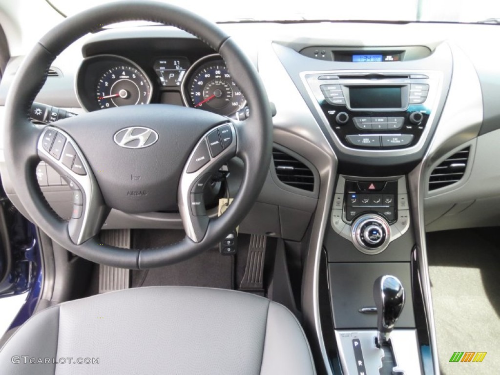 2013 Hyundai Elantra Limited Gray Dashboard Photo #72222254