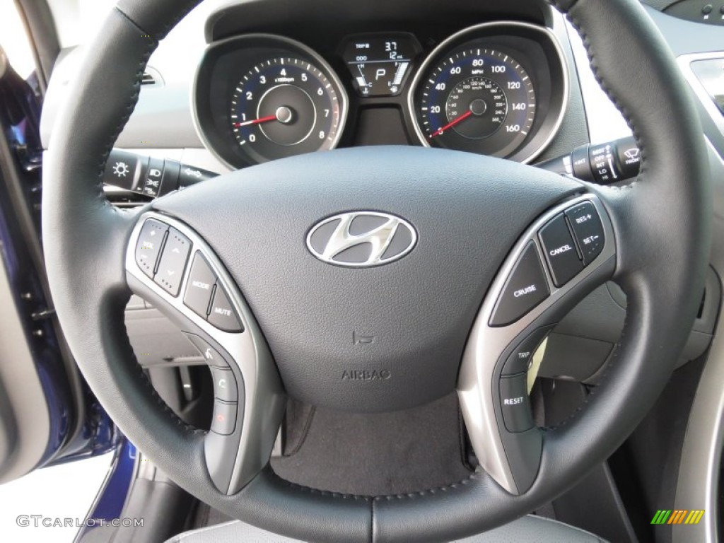 2013 Hyundai Elantra Limited Gray Steering Wheel Photo #72222371