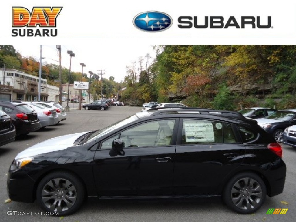 2013 Impreza 2.0i Sport Limited 5 Door - Obsidian Black Pearl / Ivory photo #1