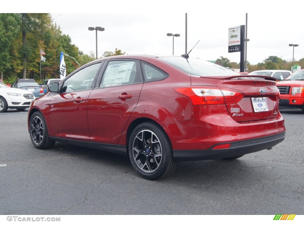 Ruby Red 2013 Ford Focus SE Sedan Exterior Photo #72222917