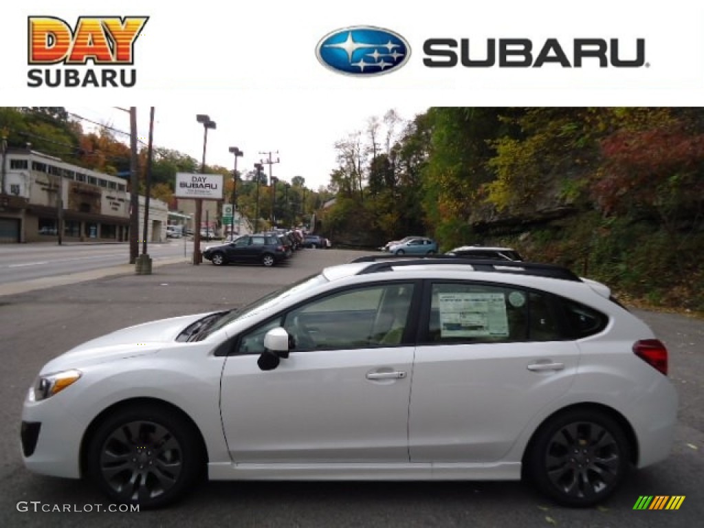 2013 Impreza 2.0i Sport Premium 5 Door - Satin White Pearl / Ivory photo #1