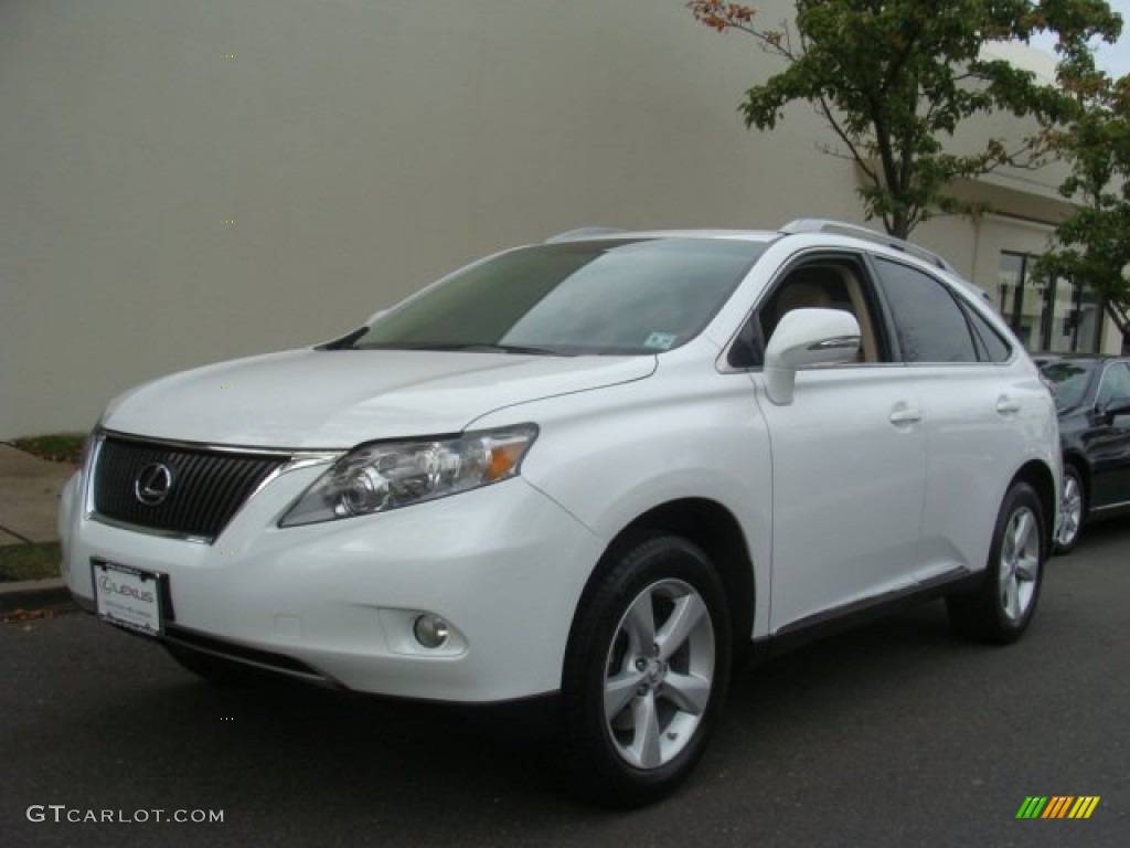 2010 RX 350 AWD - Starfire White Pearl / Parchment/Brown Walnut photo #1