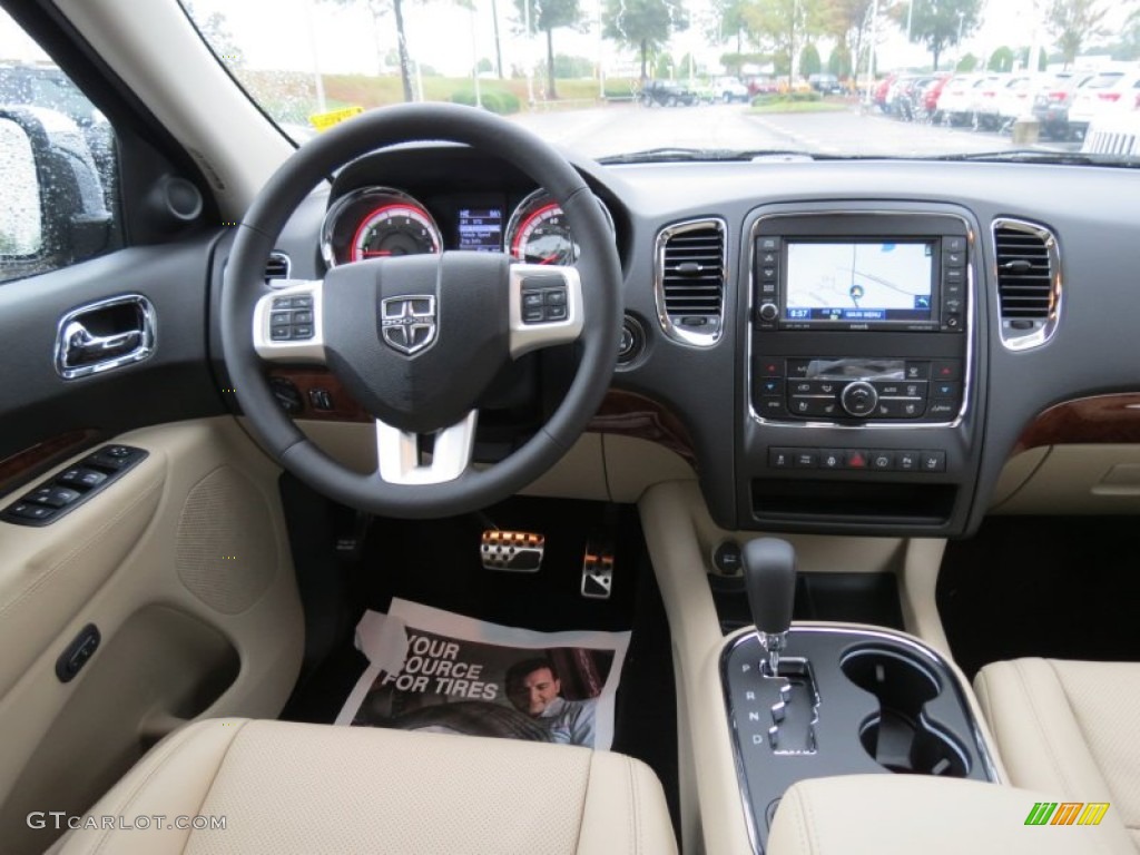 2013 Dodge Durango Citadel Black/Light Frost Beige Dashboard Photo #72224906