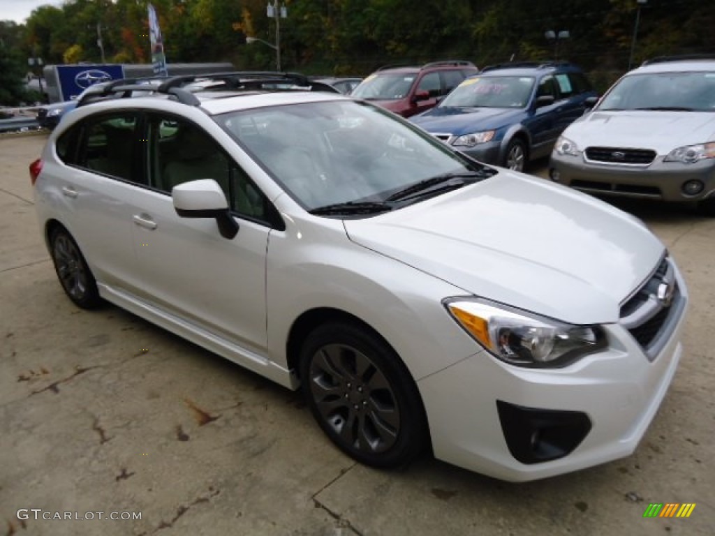 Satin White Pearl 2013 Subaru Impreza 2.0i Sport Limited 5 Door Exterior Photo #72226088