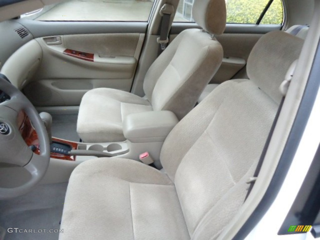 2003 Corolla LE - Super White / Pebble Beige photo #4