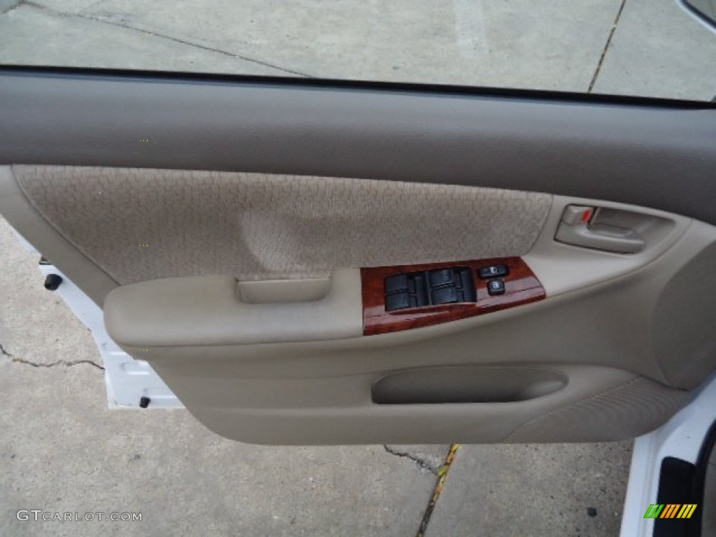 2003 Corolla LE - Super White / Pebble Beige photo #14