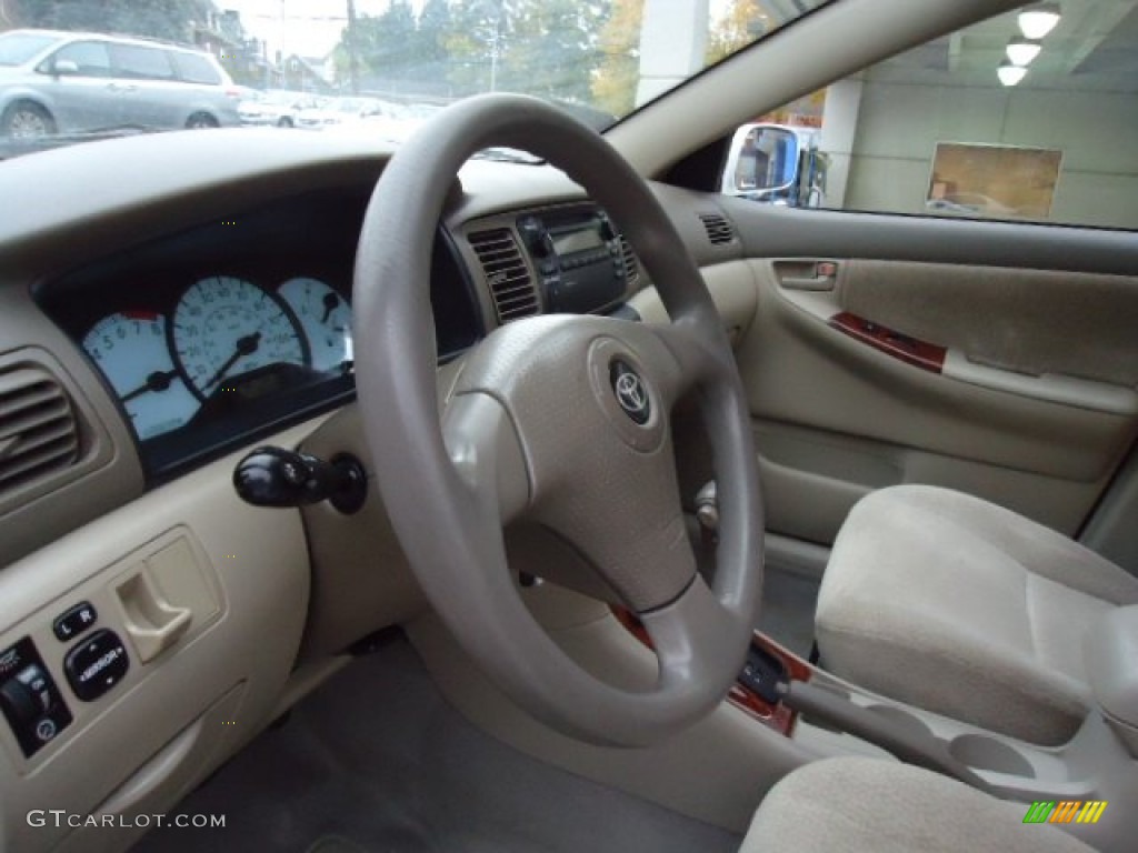 2003 Corolla LE - Super White / Pebble Beige photo #15