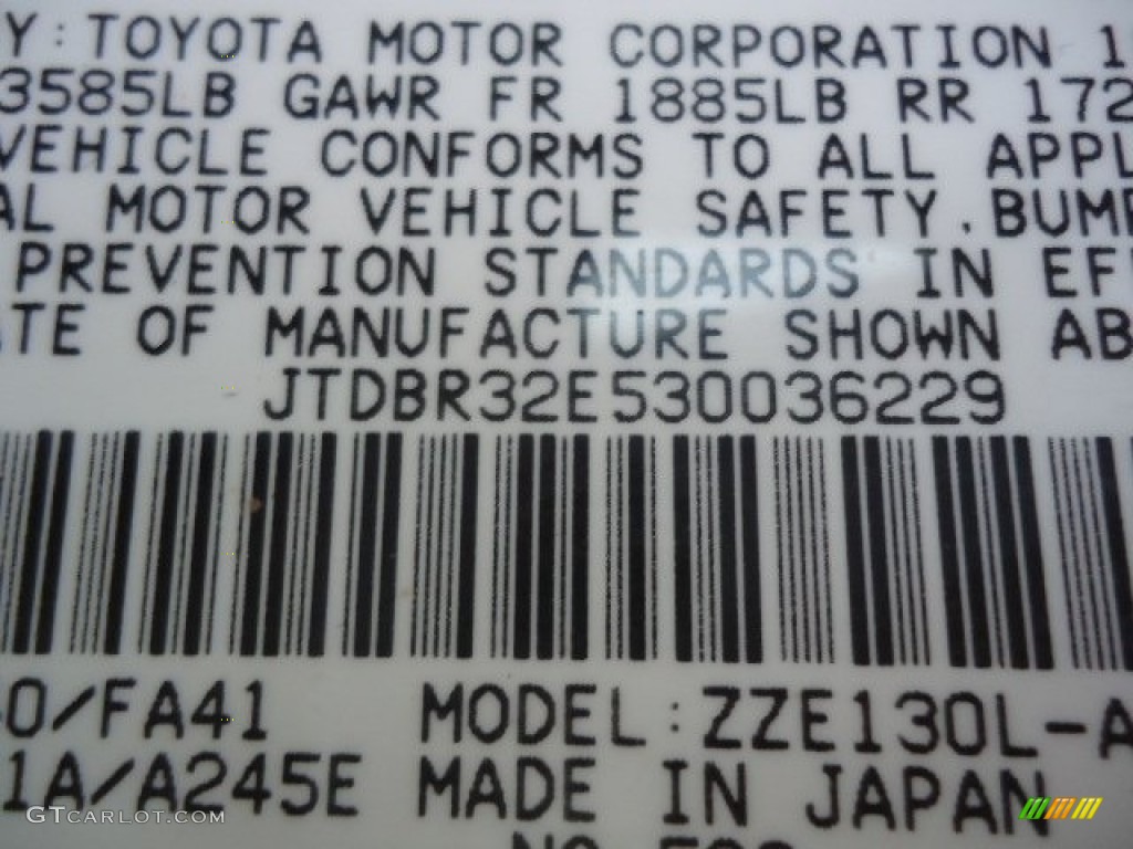 2003 Corolla LE - Super White / Pebble Beige photo #16