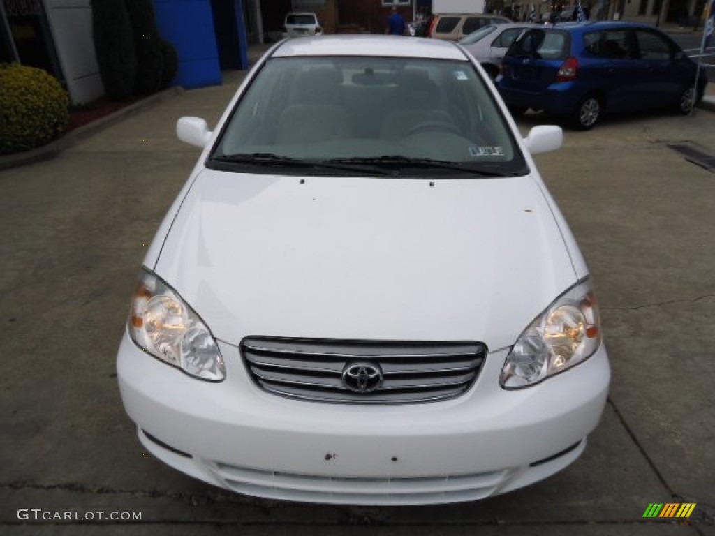2003 Corolla LE - Super White / Pebble Beige photo #19