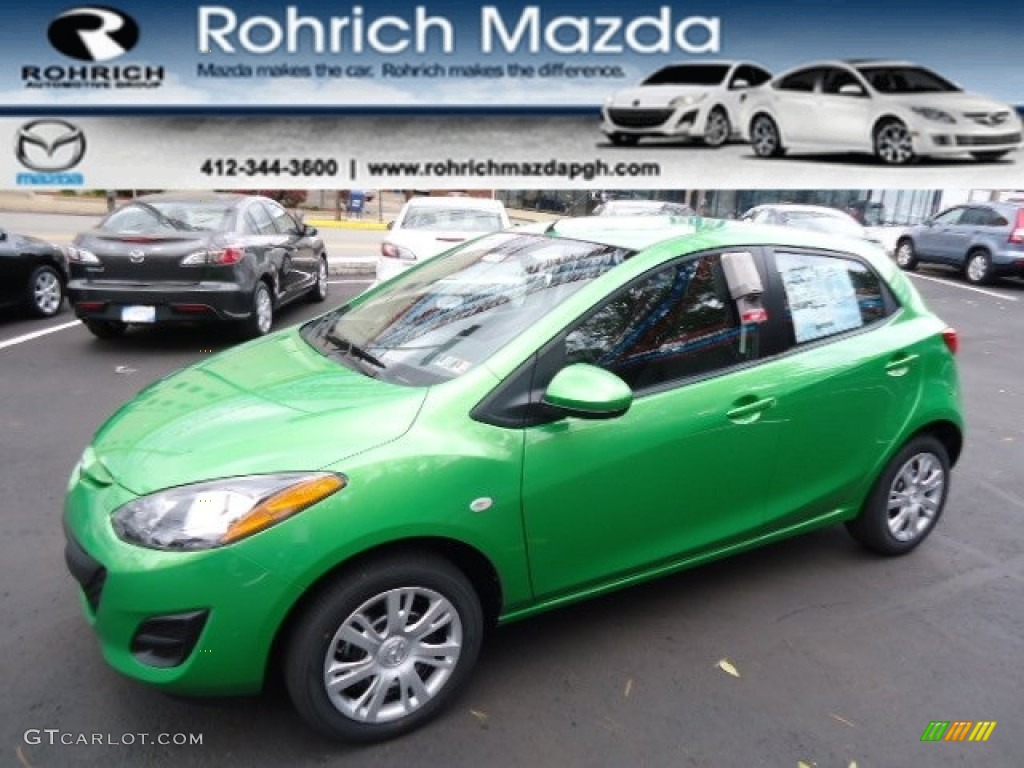 Spirted Green Metallic Mazda MAZDA2