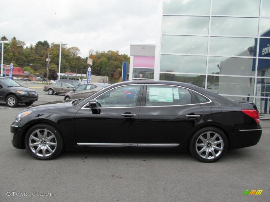 Black Noir Pearl 2013 Hyundai Equus Signature Exterior Photo #72229199