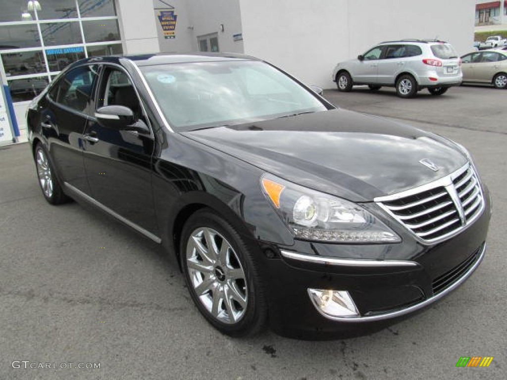 Black Noir Pearl 2013 Hyundai Equus Signature Exterior Photo #72229225