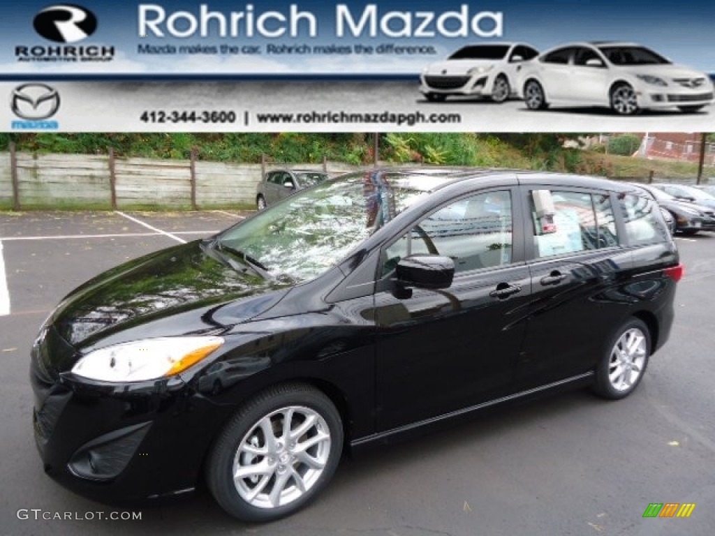 2012 MAZDA5 Touring - Brilliant Black / Black photo #1