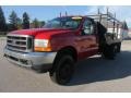 Vermillion Red 2001 Ford F450 Super Duty XL Regular Cab Chassis