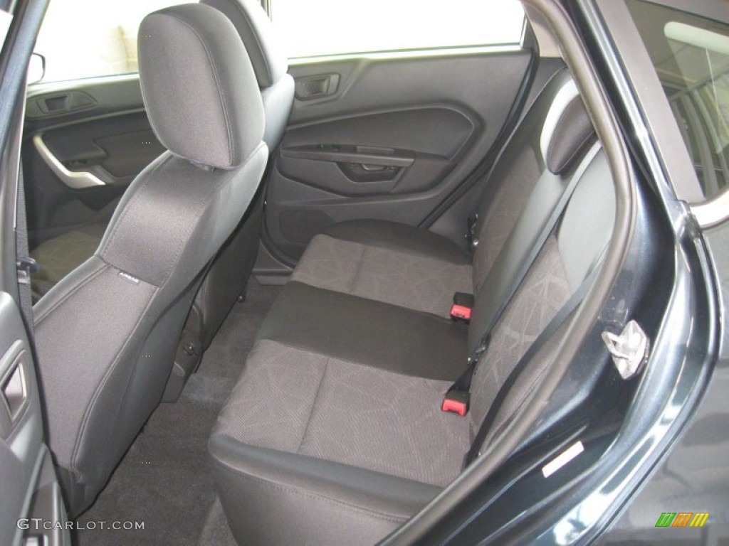 2011 Fiesta SES Hatchback - Monterey Grey Metallic / Charcoal Black/Blue Cloth photo #19