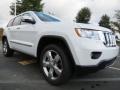 2013 Bright White Jeep Grand Cherokee Overland 4x4  photo #4