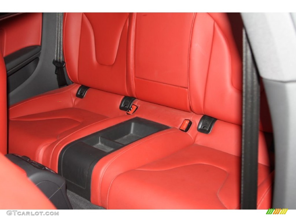 Black/Magma Red Silk Nappa Leather Interior 2011 Audi S5 4.2 FSI quattro Coupe Photo #72231391