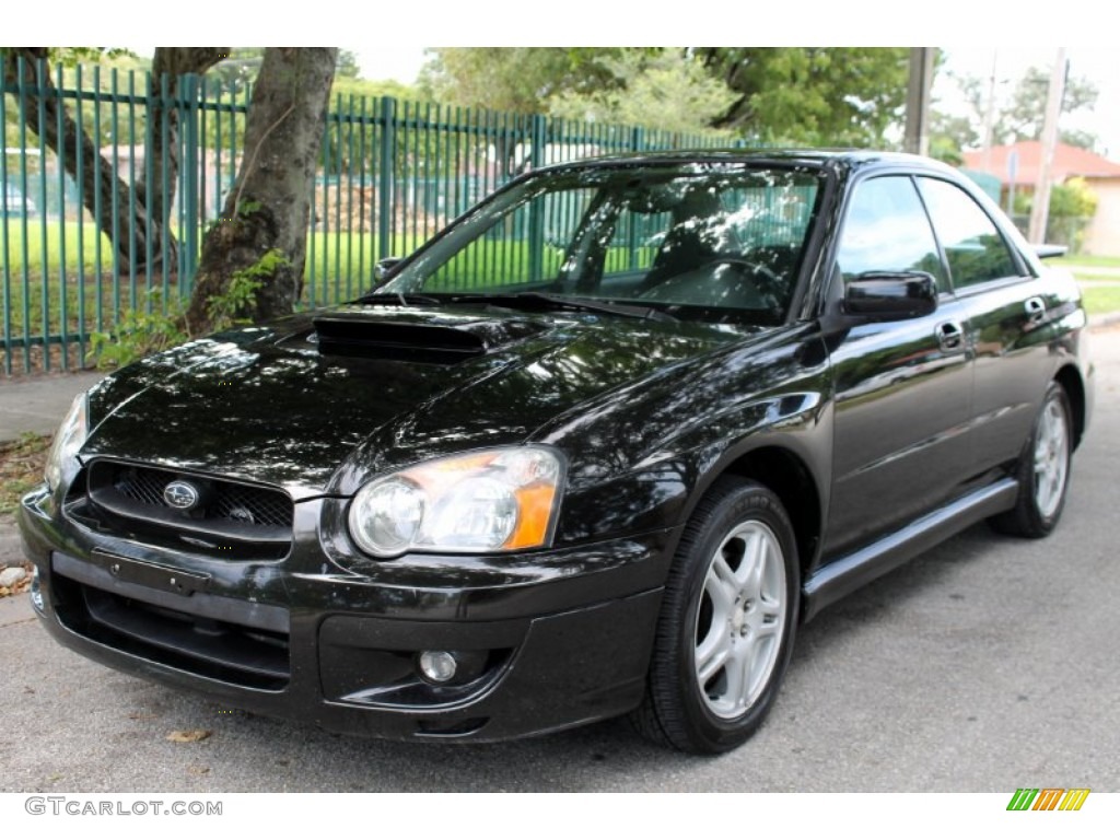 2004 Impreza WRX Sedan - Java Black Pearl / Dark Gray photo #1