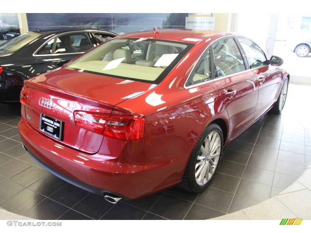 2013 A6 2.0T Sedan - Garnet Red Pearl Effect / Velvet Beige photo #7