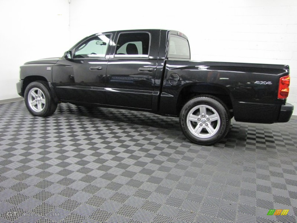 Brilliant Black Crystal Pearl 2011 Dodge Dakota Big Horn Crew Cab 4x4 Exterior Photo #72232935
