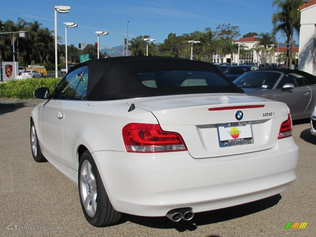 2013 1 Series 128i Convertible - Alpine White / Taupe photo #3