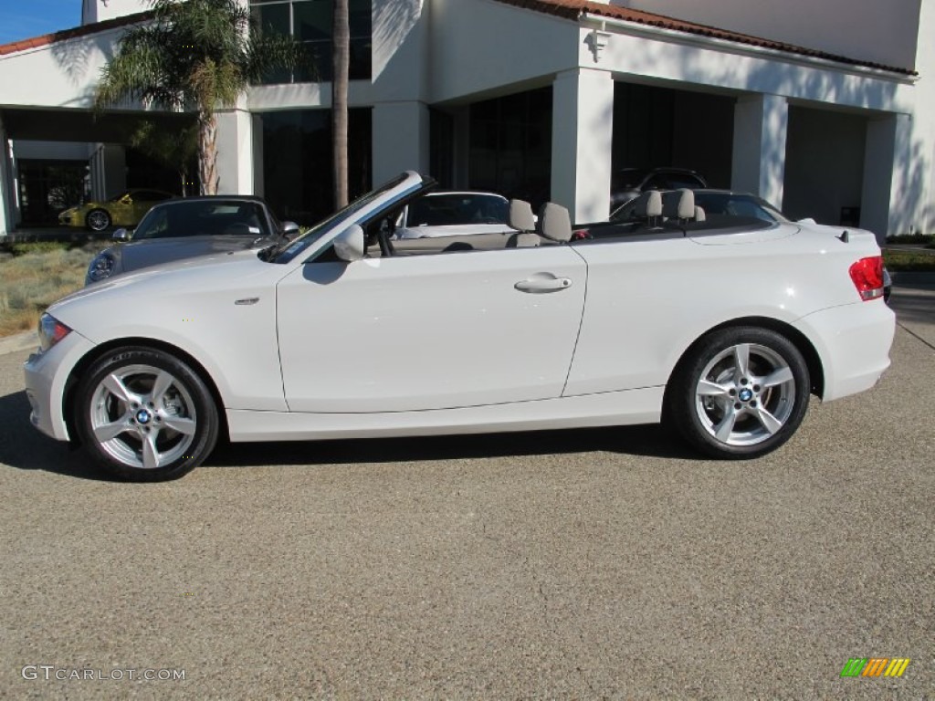 2013 1 Series 128i Convertible - Alpine White / Taupe photo #5