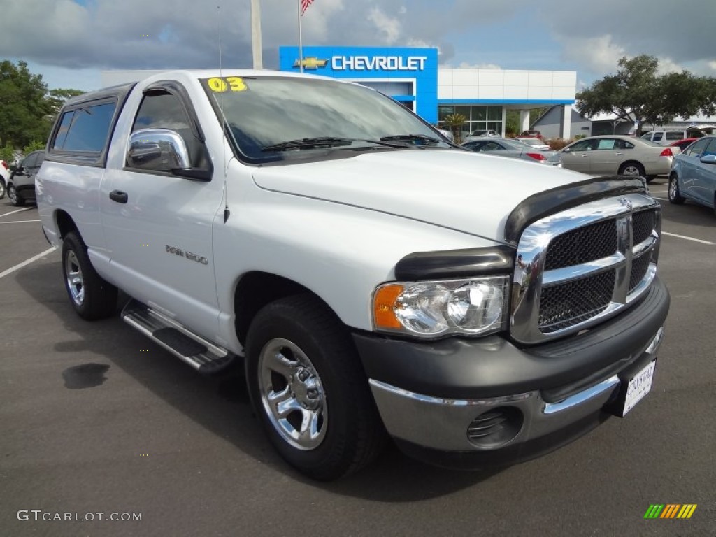 2003 Ram 1500 ST Regular Cab - Bright White / Dark Slate Gray photo #9