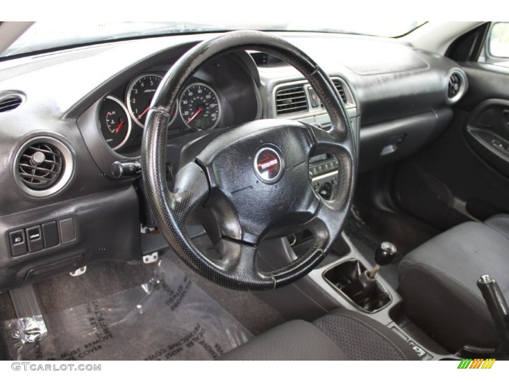 2004 Subaru Impreza WRX Sedan Dark Gray Steering Wheel Photo #72233255