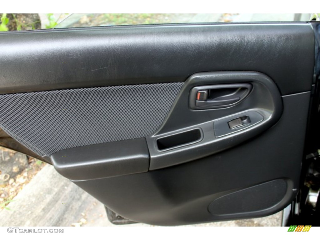 2004 Subaru Impreza WRX Sedan Dark Gray Door Panel Photo #72233342
