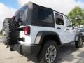 2013 Bright White Jeep Wrangler Unlimited Rubicon 4x4  photo #3