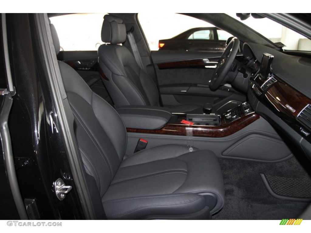 Black Interior 2013 Audi A8 L 4.0T quattro Photo #72233798