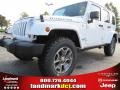 2013 Bright White Jeep Wrangler Unlimited Rubicon 4x4  photo #1