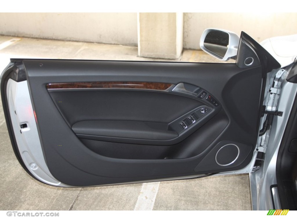 2013 Audi A5 2.0T quattro Cabriolet Black Door Panel Photo #72234104