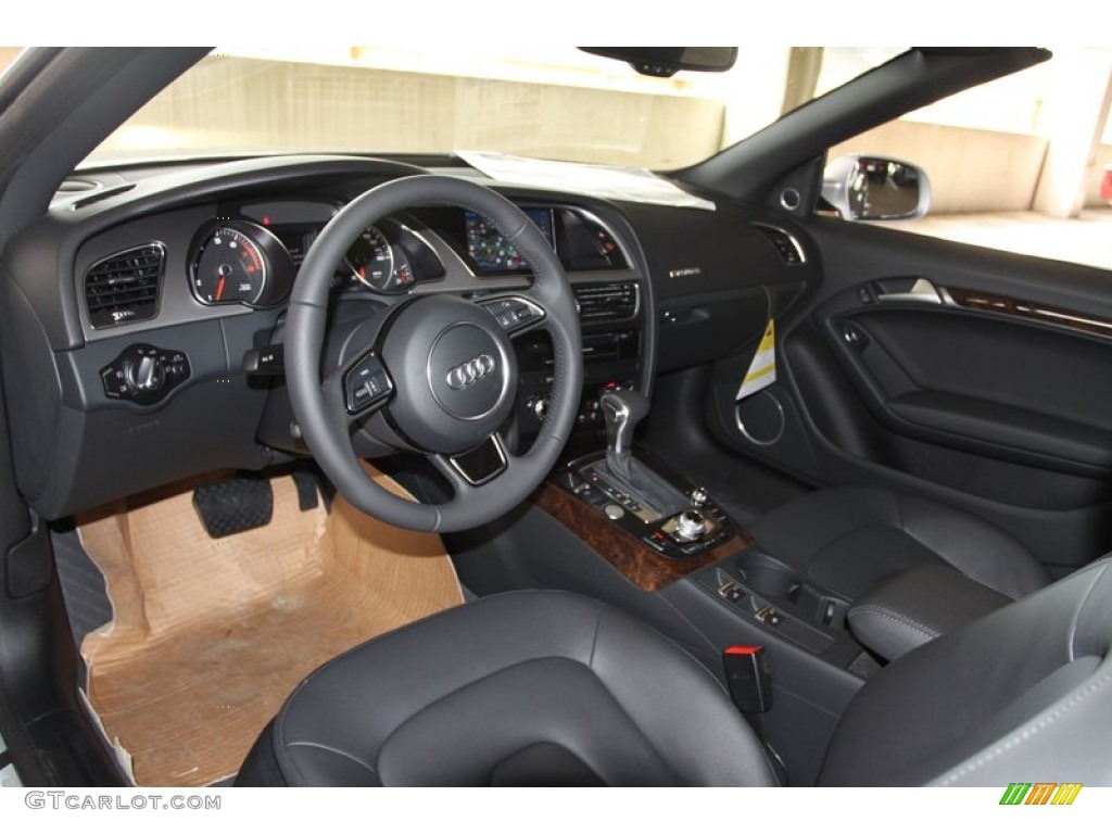 Black Interior 2013 Audi A5 2.0T quattro Cabriolet Photo #72234125