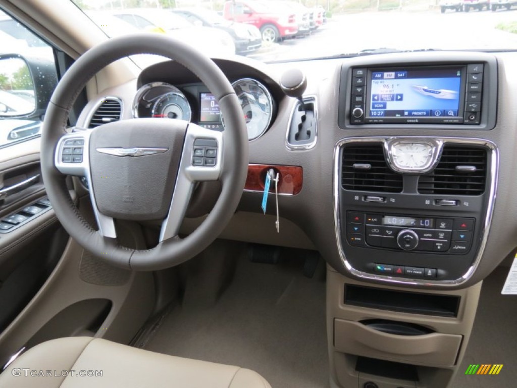 2013 Town & Country Touring - Crystal Blue Pearl / Dark Frost Beige/Medium Frost Beige photo #11