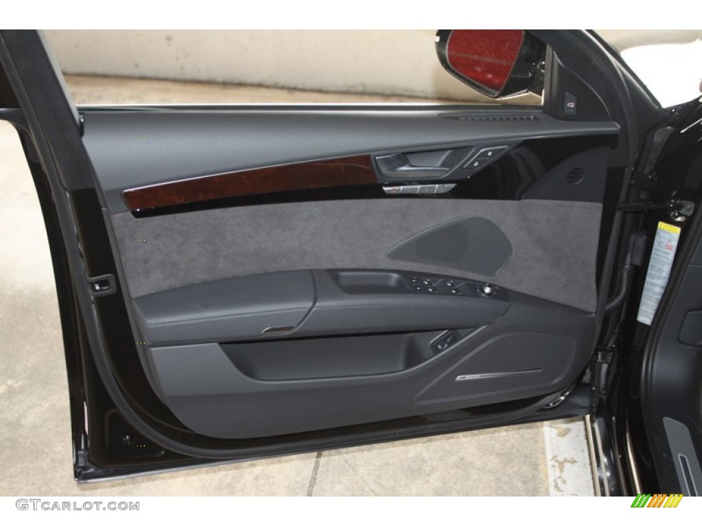 2013 Audi A8 L 4.0T quattro Black Door Panel Photo #72236351