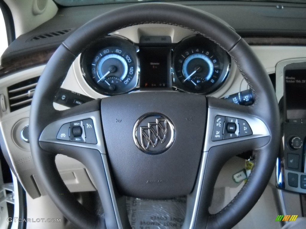 2013 Buick LaCrosse FWD Cashmere Steering Wheel Photo #72236542