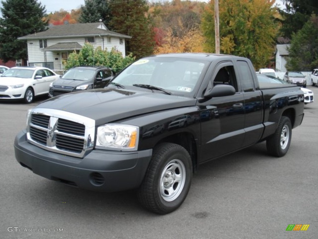 Black 2005 Dodge Dakota ST Club Cab 4x4 Exterior Photo #72237149